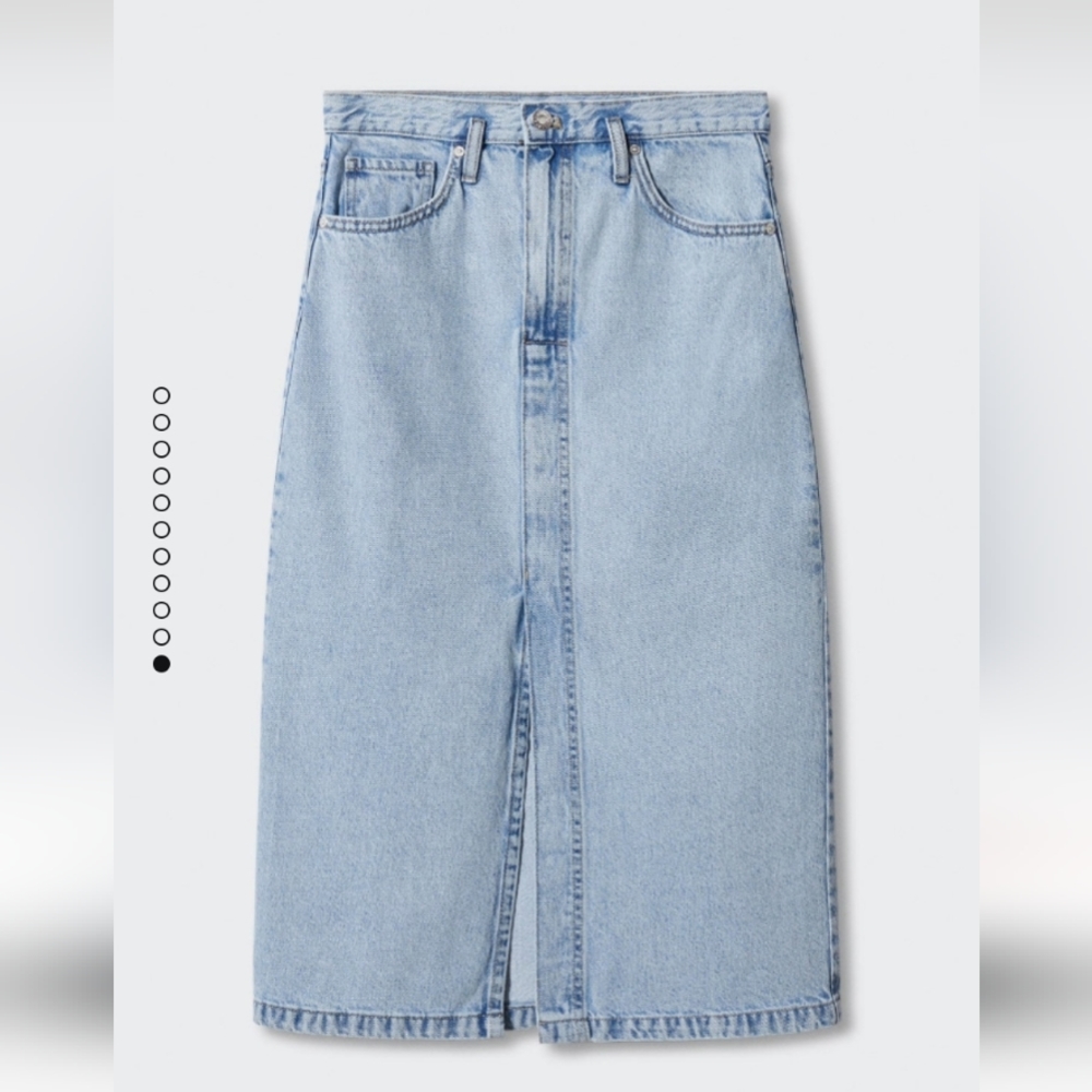 Mango Denim Midi Skirt